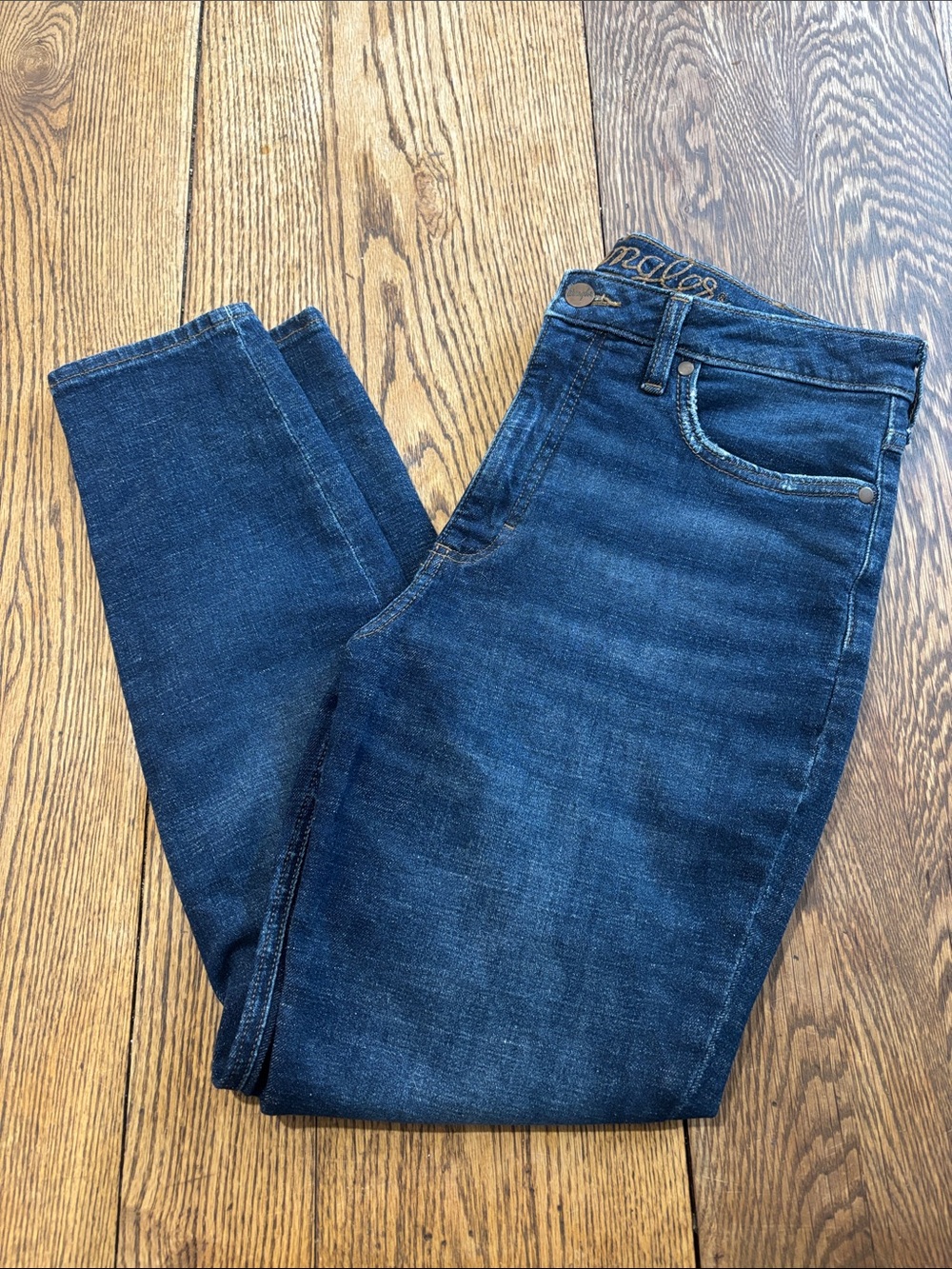 Wrangler Women's High Rise Skinny Jeans - Dark Blue Wash